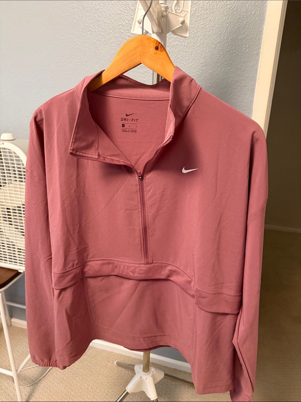 Nike Mauve Pink Dri-FIT Half-Zip Pullover